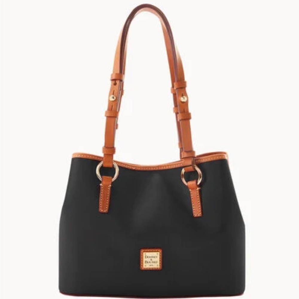 Dooney & Bourke Black Leather Tote with Pouch